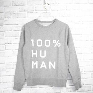 Everlane Womens Gray Crew Neck Sweatshirt Size XXS Graphic Long Sleeve Top